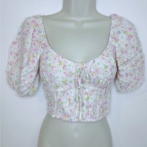 Elodie - Anthropoligie - Pink Floral - Blouse - SIZE S - New With Tags!